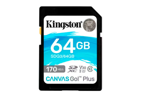 Карта памяти Kingston Canvas Go Plus 64 ГБ