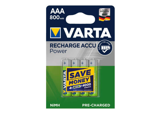 Батарея Varta Accu Power AAAx4 (перезаряжаемая) 6372