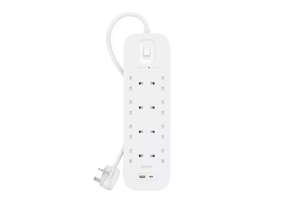 Удлинитель Belkin 8 x Port 1-USB 1-USB-C 2М Удлинитель Belkin 8 x Port 1-USB 1-USB-C 2М