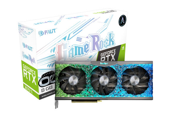 Видеокарта Palit GeForce RTX3070Ti GameRock OC 8 Гб NED307TT19P2-1047G Видеокарта Palit GeForce RTX3070Ti GameRock OC 8 Гб NED307TT19P2-1047G
