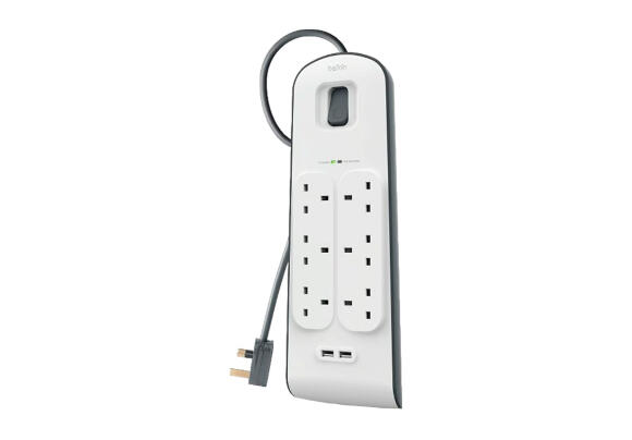 Удлинитель Belkin 6 x Port 2xUSB 2М