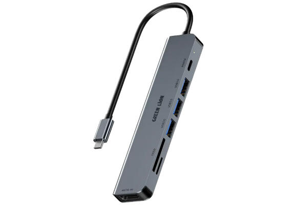 USB-хаб Green Lion 7-в-1 Type-C GN7N1CHUBGY USB-хаб Green Lion 7-в-1 Type-C GN7N1CHUBGY