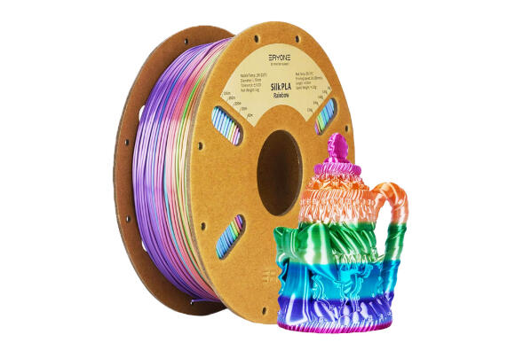 Филамент радужный шелковый Eryone PLA для 3D принтера 1.75мм 1 Кг