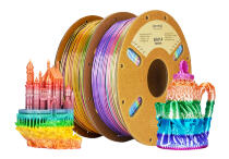 Филамент радужный шелковый Eryone PLA для 3D принтера 1.75мм 1 Кг