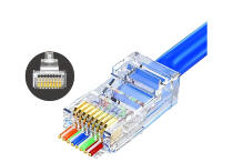 Коннектор сквозной RJ-45 CAT6  SINGLE LINE (1шт)