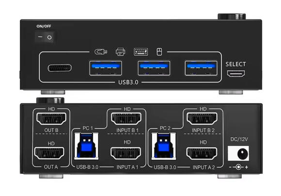 KVM переключатель KCEVE 2x2 (8K UltraHD) KC-KVM8202 KVM переключатель KCEVE 2x2 (8K UltraHD) KC-KVM8202