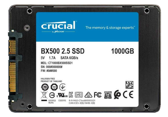 Накопитель SSD Crucial BX500 1 ТБ CT1000BX500SSD1