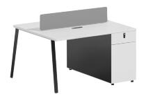 Офисный стол NOEL K-WM1414 (2 места) [White-Gray]