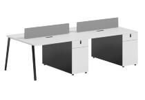 Офисный стол NOEL K-WL2812 (4 места) [White-Gray]