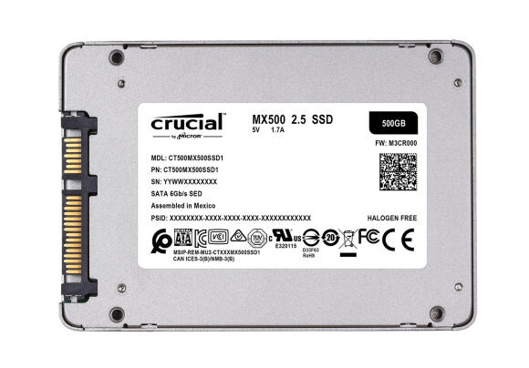 Накопитель SSD Crucial MX500 500 ГБ CT500MX500SSD1