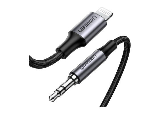 Аудио кабель Ugreen US315 Lightning на AUX 1м [70509]