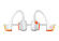 Наушники Shokz OpenRun PRO 2 (White-Orange)