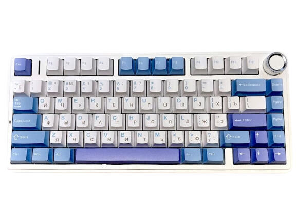 Клавиатура AULA F75 White+Blue+Purple