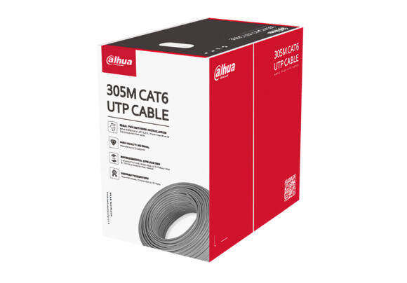 Кабель Dahua UTP Cat.6 23 AWG [0.57 мм] 305М PFM922I-6UN-C [Indoor]