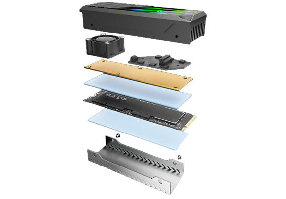 Радиатор для SSD COOLMOON СM-M2F-02 ARGB Black