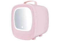 Мини-холодильник Beauty Fridge с зеркалом и LED-подсветкой  5–6 л (Pink)