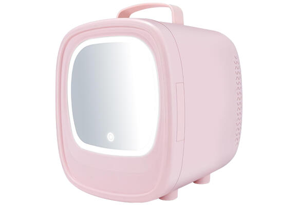Мини-холодильник Beauty Fridge с зеркалом и LED-подсветкой  5–6 л (Pink)