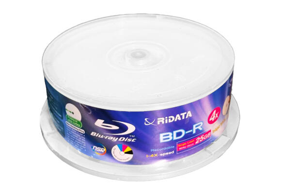 BluRay диски RIDATA BD-R 25GB (30pcs)