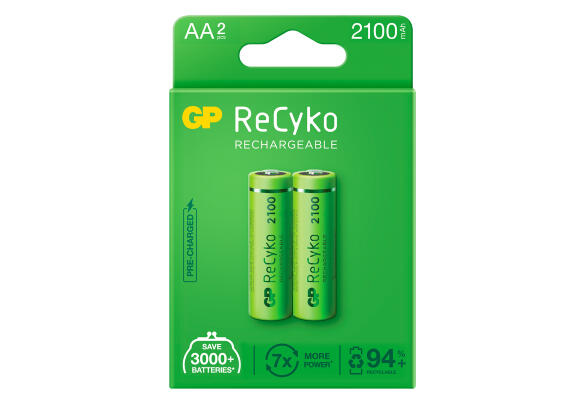 Батарея GP ReCyko AAx2 (перезаряжаемая) GP210AAHCB-2UEC2