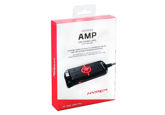 Звуковая карта Kingston HyperX AMP Virtual 7.1-канальная HX-USCCAMSS-BK Звуковая карта Kingston HyperX AMP Virtual 7.1-канальная HX-USCCAMSS-BK