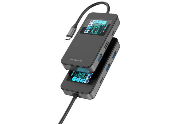 Док станция Porodo 6-в-1 Multi-Port PDTC630GY