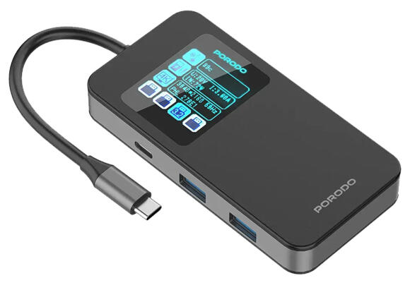 Док станция Porodo 6-в-1 Multi-Port PDTC630GY