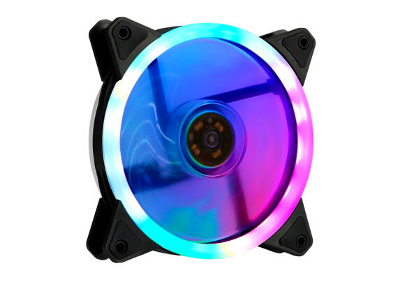 Кулер для корпуса 120мм прозрачный с RGB подсветкой