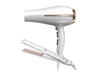 Набор для укладки волос 2 в 1 фен и утюжок Ga.Ma Combo Elegance + Bora (White)