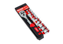Трещоточный ключ с набором головкой Ronix RH-2643