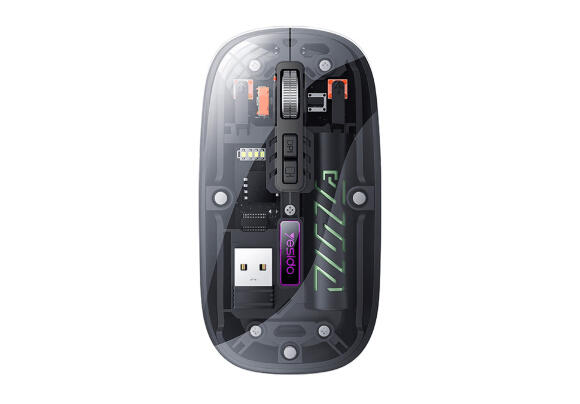 Мышь Yesido KB29 Ergonomic (Black-Transparent)