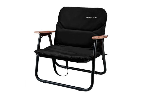 Кемпинговый стул Porodo Lifestyle Outdoor Folding Cushioned Chair (Black)
