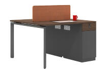 Офисный стол NOEL T2-DL1212A (2 места) темный