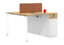 Офисный стол NOEL T2-DL1212A (2 места) светлый