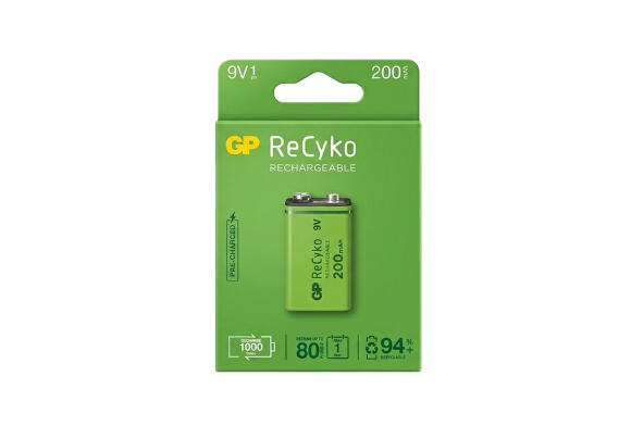 Батарея GP 20R8H-U1 200mAh 1x6F22 9V (KRONA)
