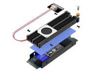 Радиатор с вентилятором для M2, NVME Rocketek M.2 Радиатор с вентилятором для M2, NVME Rocketek M.2