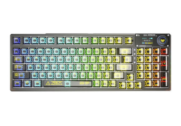 Клавиатура Aula F98 Pro (Transparent-Black)