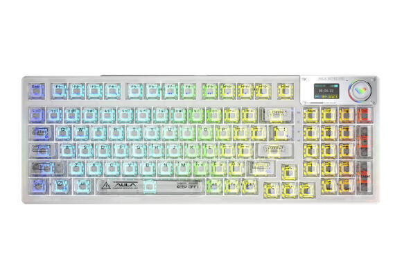 Клавиатура Aula F98 Pro (Transparent-White)