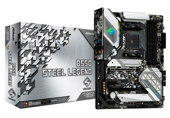 МП ASRock B550 Steel Legend 90-MXBDF0-A0UAYZ МП ASRock B550 Steel Legend 90-MXBDF0-A0UAYZ
