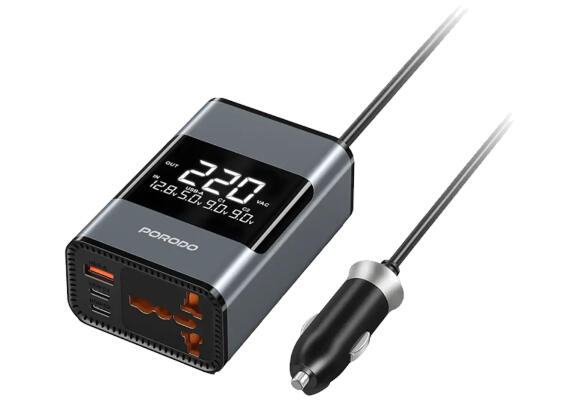 Автомобильный инвертор Porodo Universal AC Car Power Inverter PDFWCH067GY