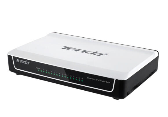 16-ти портовый сетевой коммутатор Tenda S16 10/100 Мбит/с