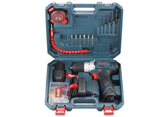 Дрель - шуруповерт + Набор Ronix RS-8613 (19-предметный)
