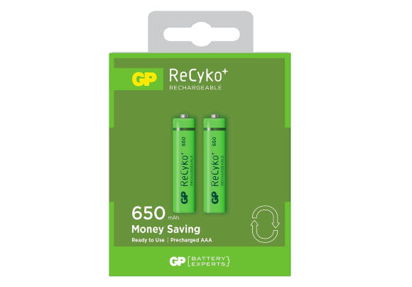 Батарея GP ReCyko+ AAAx2 (перезаряжаемая) GP65AAAHCE-2GBE2