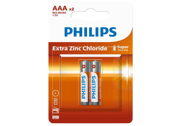 Батарейки Philips LongLife Super Heavy Duty 2xAAA Батарейки Philips LongLife Super Heavy Duty 2xAAA
