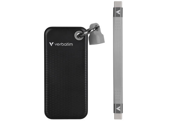 Портативный SSD Verbatim Pocket 1TB USB 3.2 Gen 2 Type-C Black/Gray 32190 Портативный SSD Verbatim Pocket 1TB USB 3.2 Gen 2 Type-C Black/Gray 32190