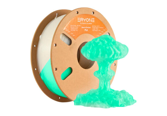 Филамент люминесцентный Eryone PLA для 3D принтера 1.75мм 1 кг (Green)
