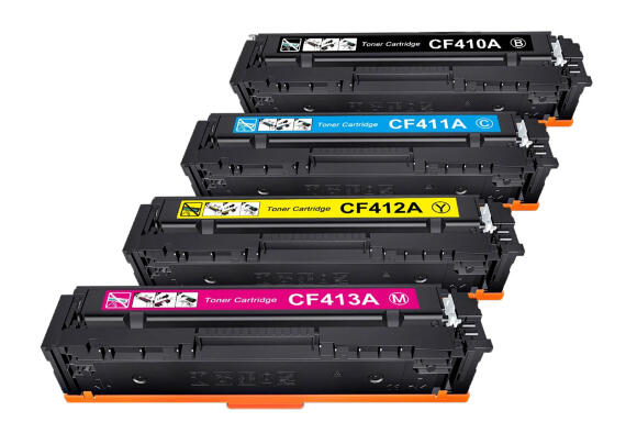 Картриджи HP M452DN - CF410A, CF411A, CF412A, CF413A - Голубой, Розовый, Желтый, Черный