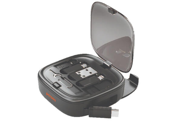 Комплект кабелей и переходников Porodo  6-в-1 Data Cable Set PD-6N1CK60W-BK