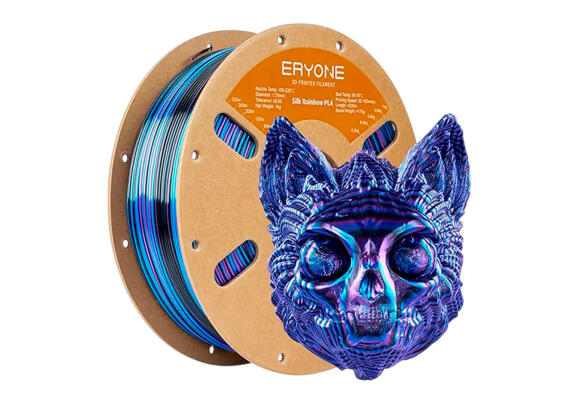 Филамент радужный шелковый для 3D принтера Eryone Rainbow Silk PLA Filament 1.75мм 1 кг (Obsidian)
