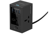 Сетевой разветвитель Porodo Universal GaN Multi-Port Cube PDUNS8430BK