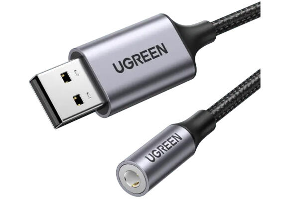 USB-адаптер Ugreen USB-A на 3.5 мм Mini-Jack CM477 Grey (30757)